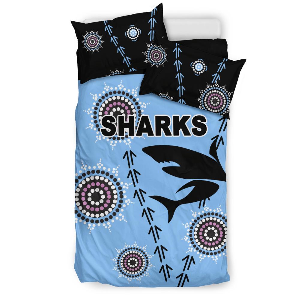 cronulla-bedding-set-sharks-simple-indigenous-blue