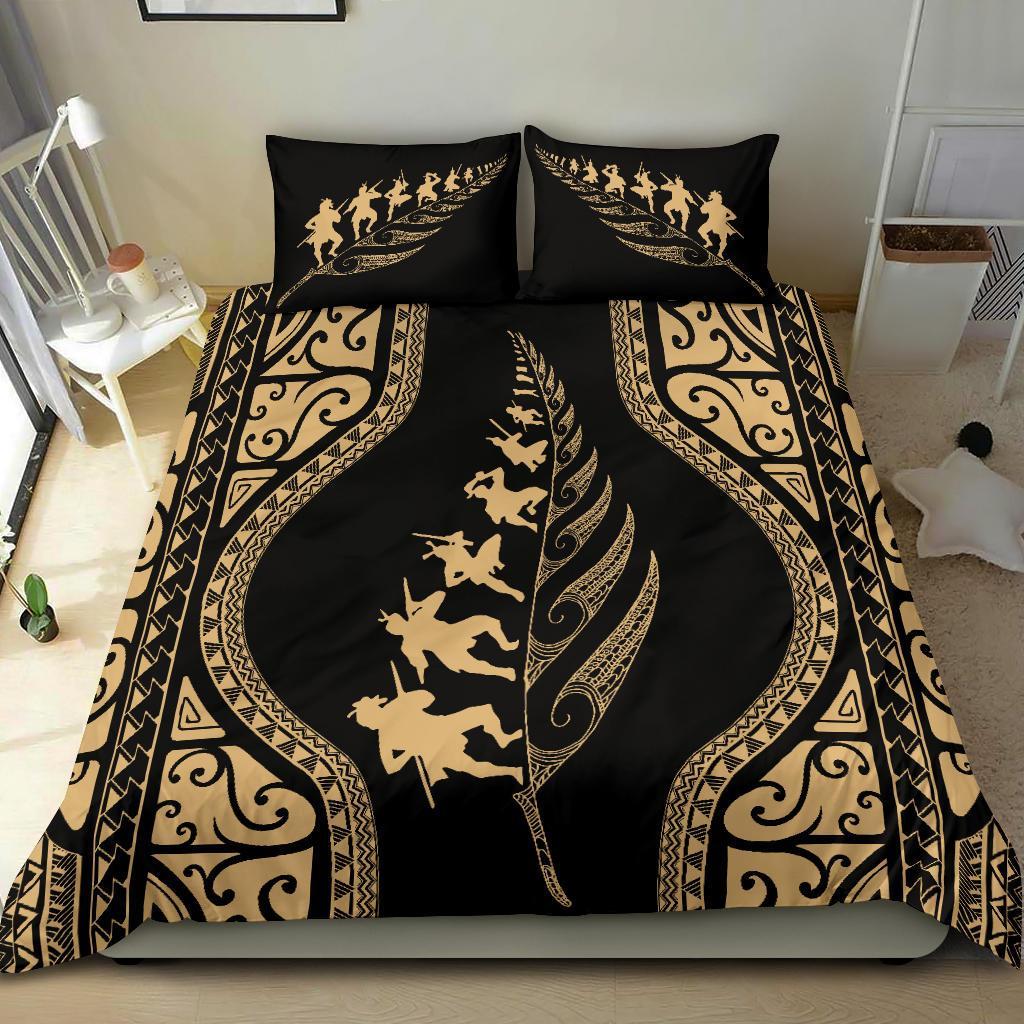 new-zealand-haka-fern-bedding-set-gold