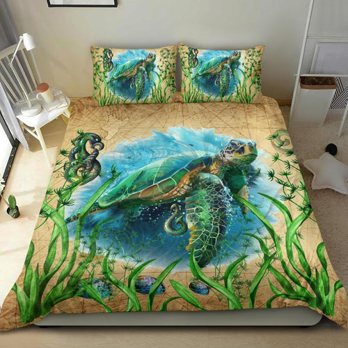 new-zealand-bedding-set-turtle-manaia-maori-vintage