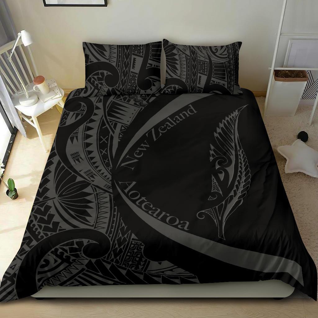 new-zealand-silver-fern-bedding-set-maori-tattoo-circle-style