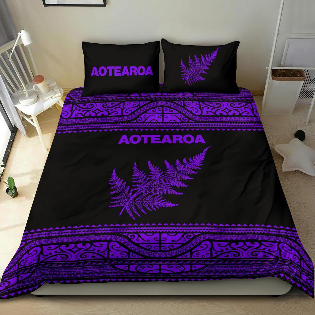 aotearoa-new-zealand-maori-bedding-set-silver-fern-purple
