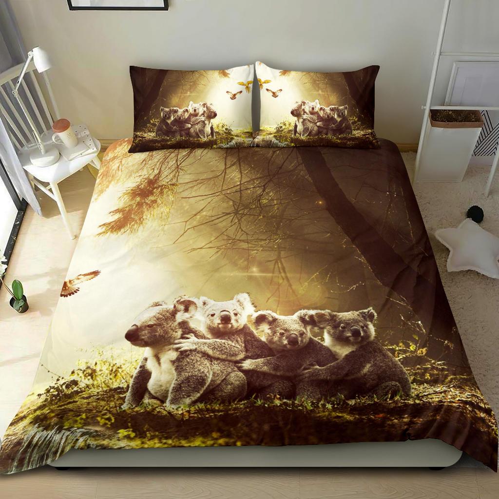 bedding-set-koala-family-landscape-art