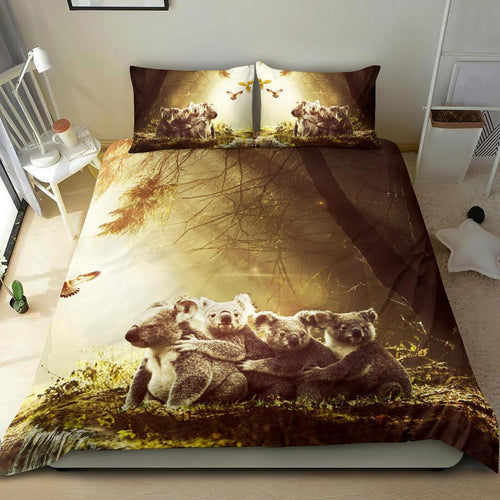bedding-set-koala-family-landscape-art