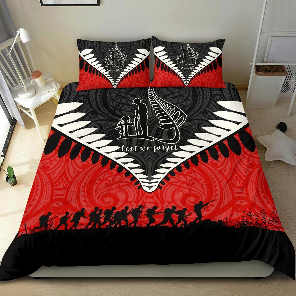 new-zealand-anzac-bedding-set-lest-we-forget-silver-fern-duvet-cover-and-pillow-case-red