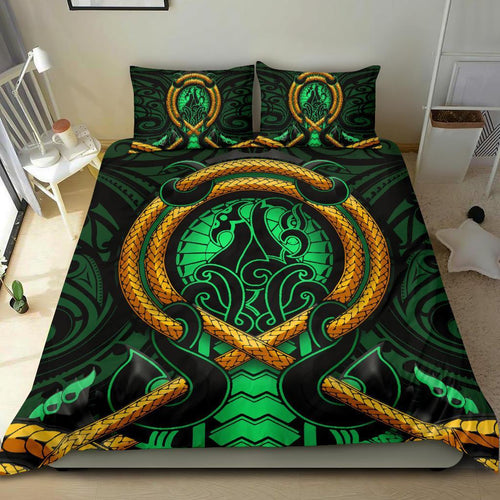 maori-new-zealand-bedding-set-manaia-green-duvet-cover-and-pillow-case
