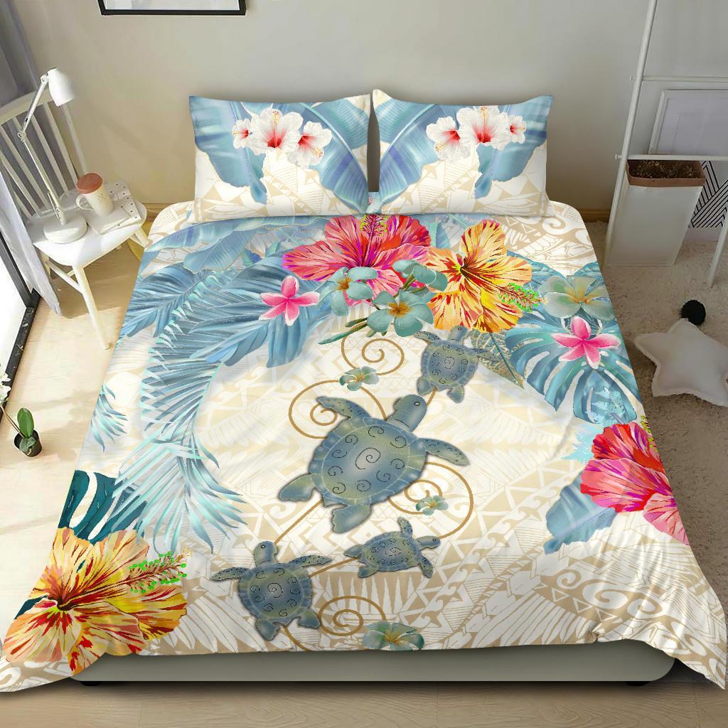 turtle-bedding-set-hibiscus-and-palm-leaf
