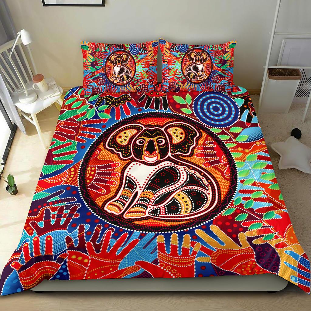 aboriginal-bedding-set-koala-and-hand-art-dot-painting-bedding-set