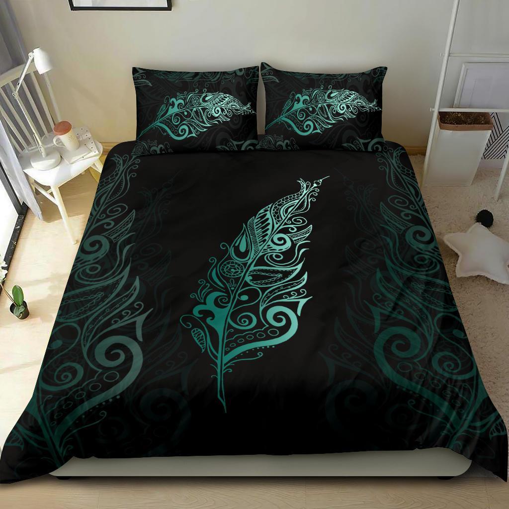 light-silver-fern-new-zealand-bedding-set-turquoise