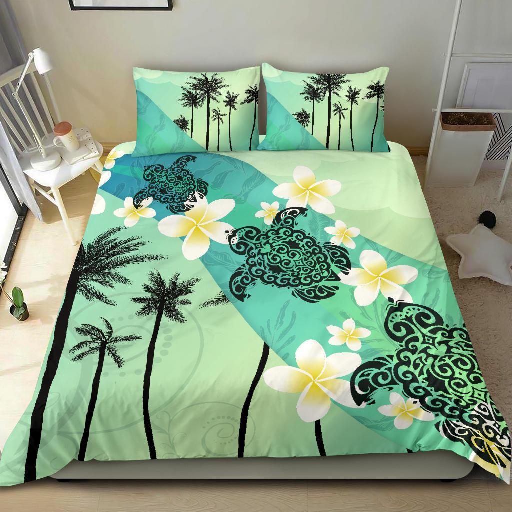 turtle-plumeria-bedding-set