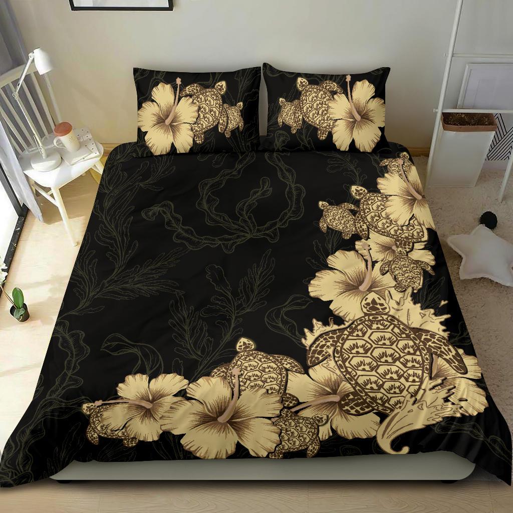 hibiscus-plumeria-golden-turtle-bedding-set