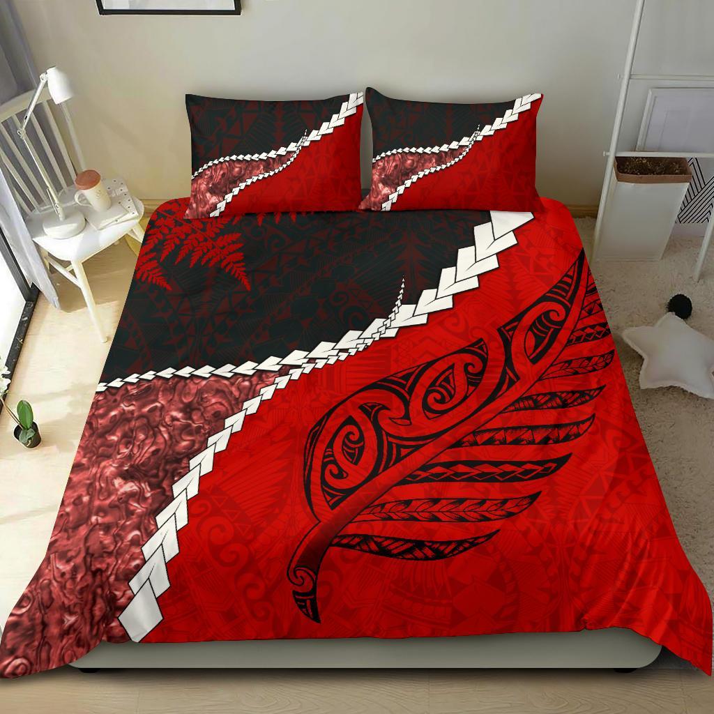 paua-shell-maori-silver-fern-bedding-set-red
