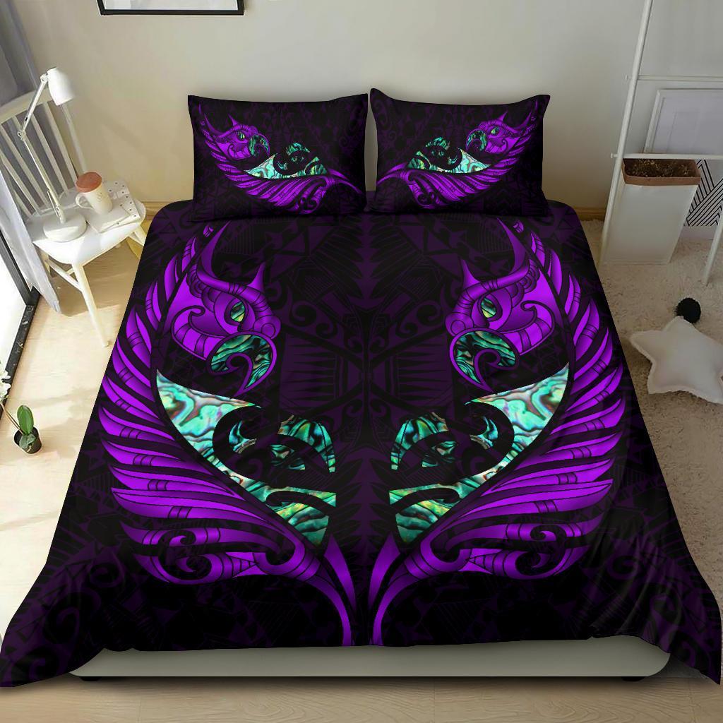 new-zealand-bedding-set-manaia-paua-fern-wing-violet
