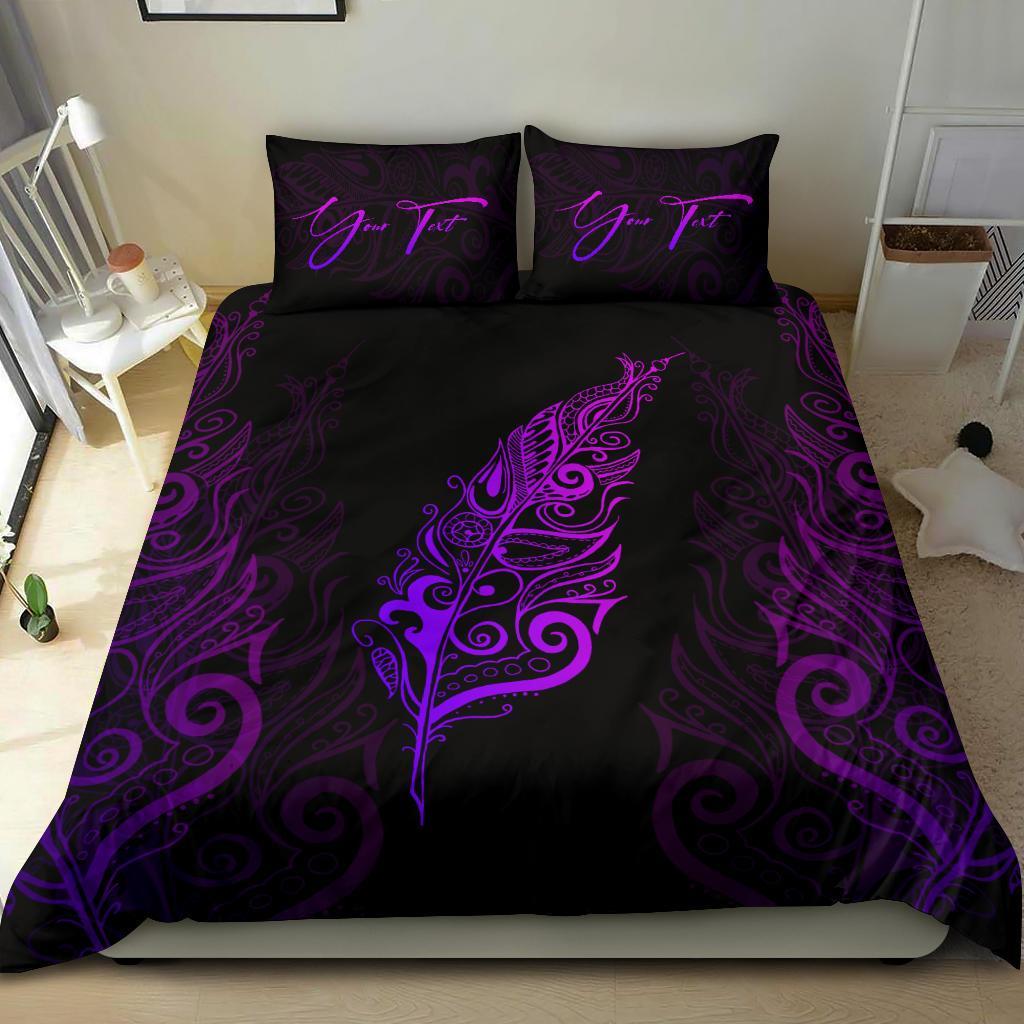 signature-custom-light-silver-fern-bedding-set-purple