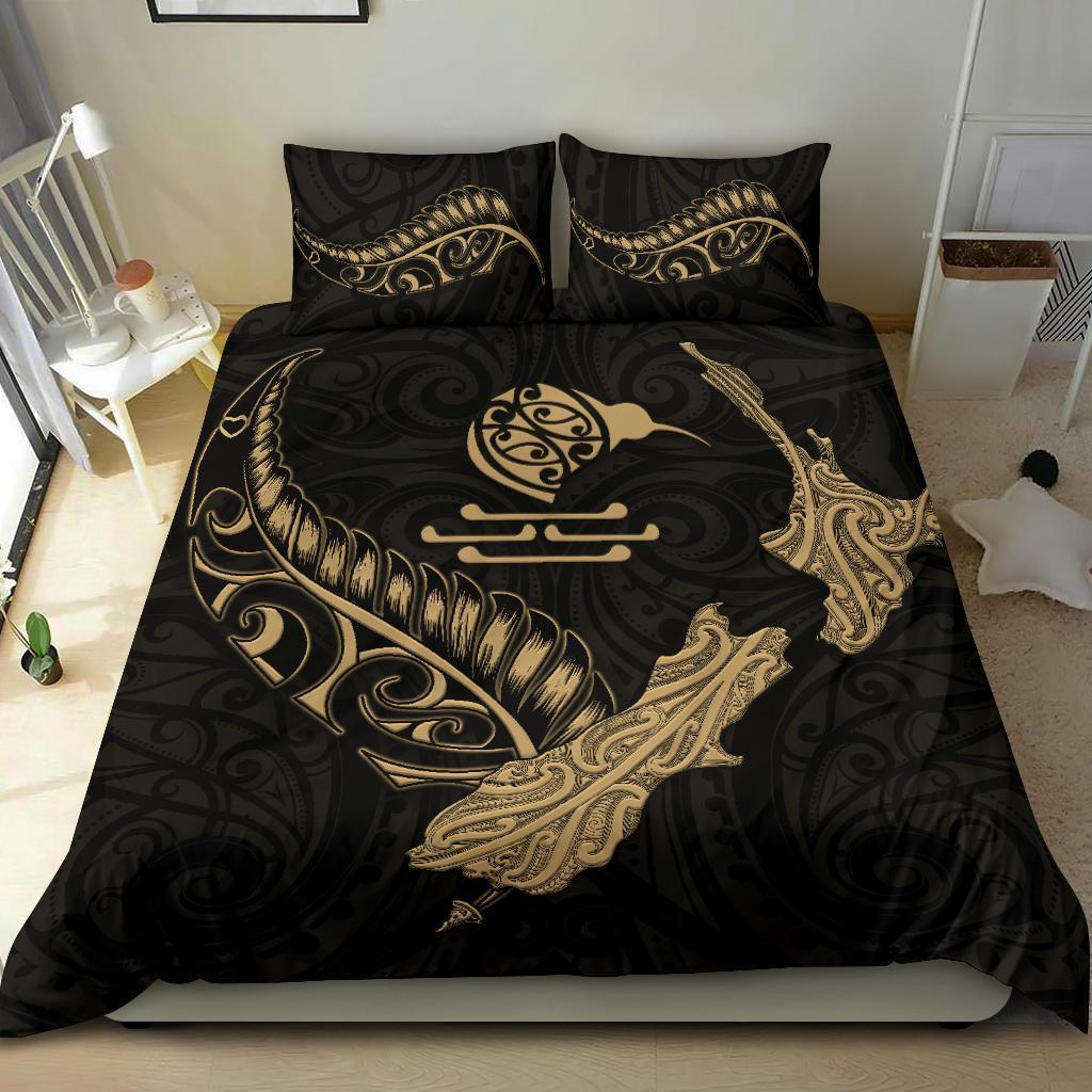 new-zealand-heart-bedding-set-map-kiwi-mix-silver-fern-gold