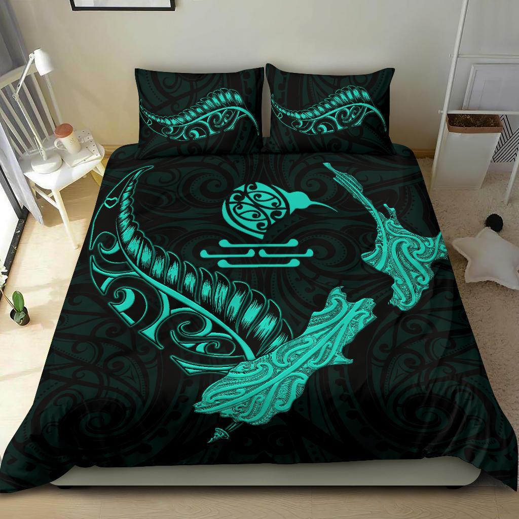 new-zealand-heart-bedding-set-map-kiwi-mix-silver-fern-turquoise