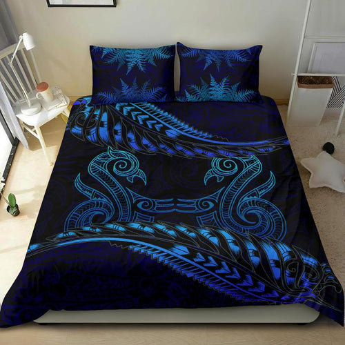 aotearoa-bedding-set-blue-maori-manaia-with-silver-fern