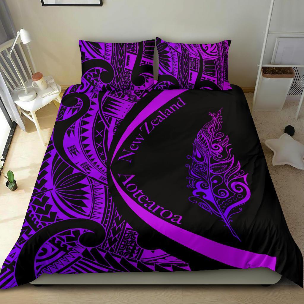 light-silver-fern-maori-bedding-set-circle-style-purple