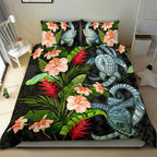 turtle-bedding-set-palm-leaves-mix-hibiscus