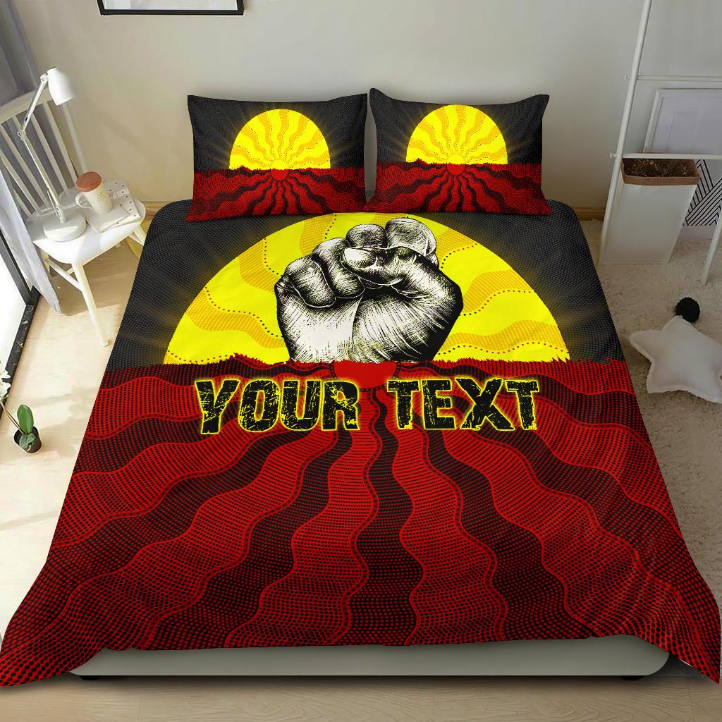 custom-aboriginal-bedding-set-black-lives-matter-sun-dot-painting