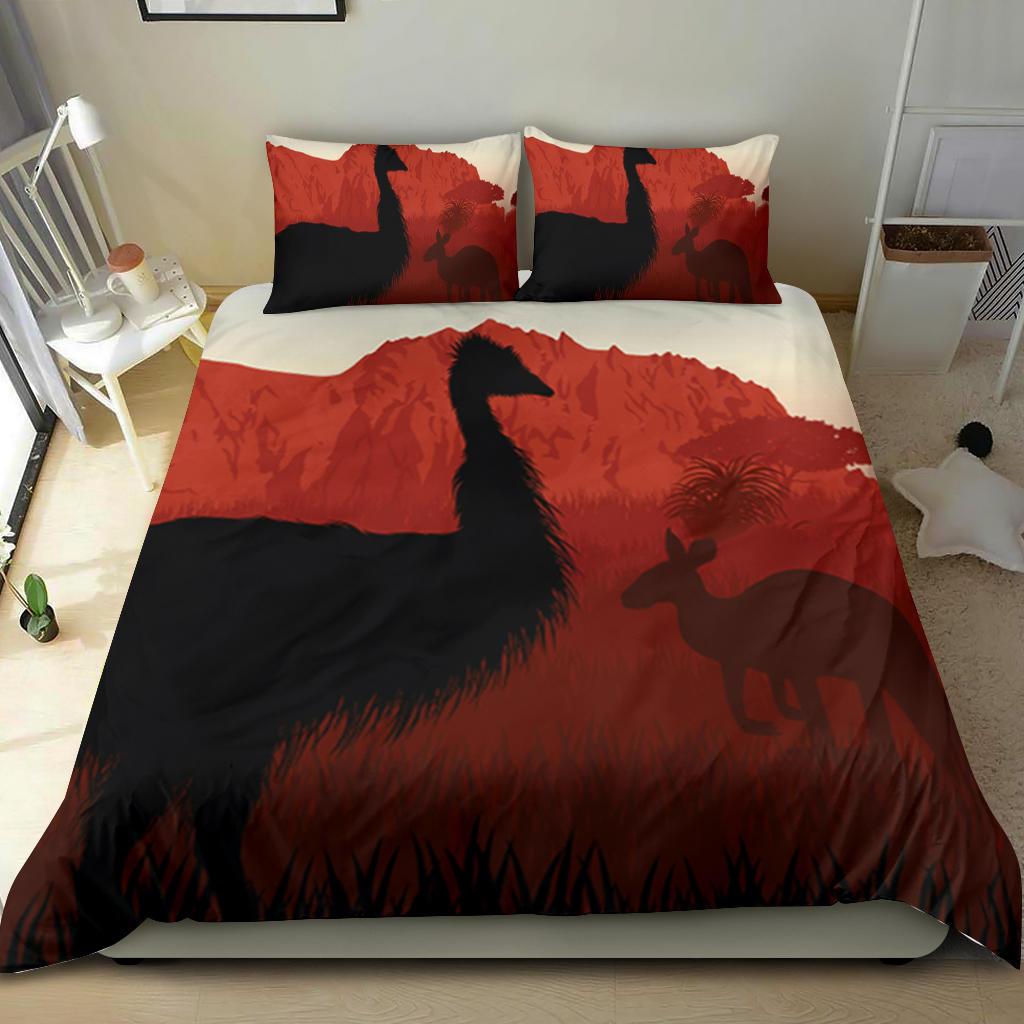 bedding-set-australian-nature-with-emu-and-kangaroo