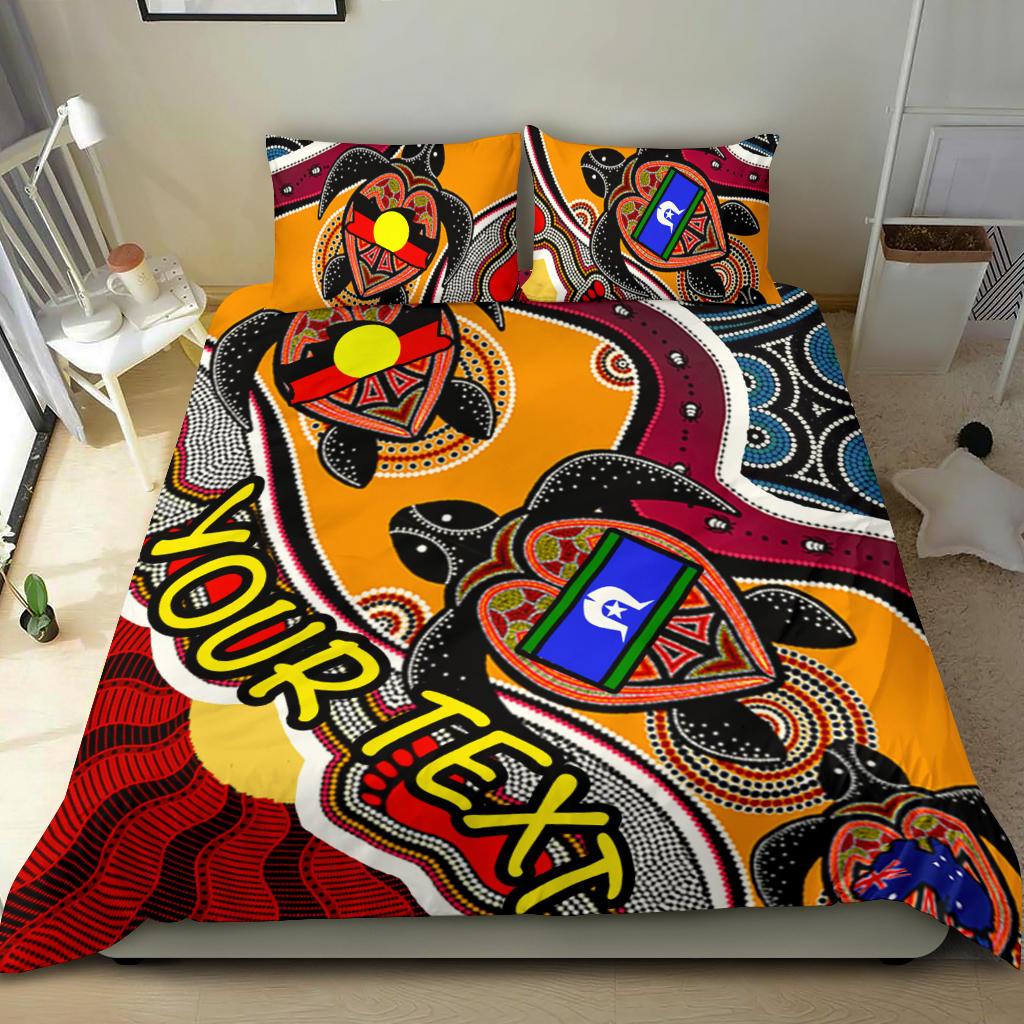 custom-1saustralia-bedding-set-australia-aboriginal-dots-with-turtle-and-naidoc-flags