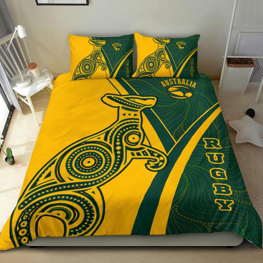 rugby-bedding-set-australian-rugby-kangaroo-aboriginal-patterns