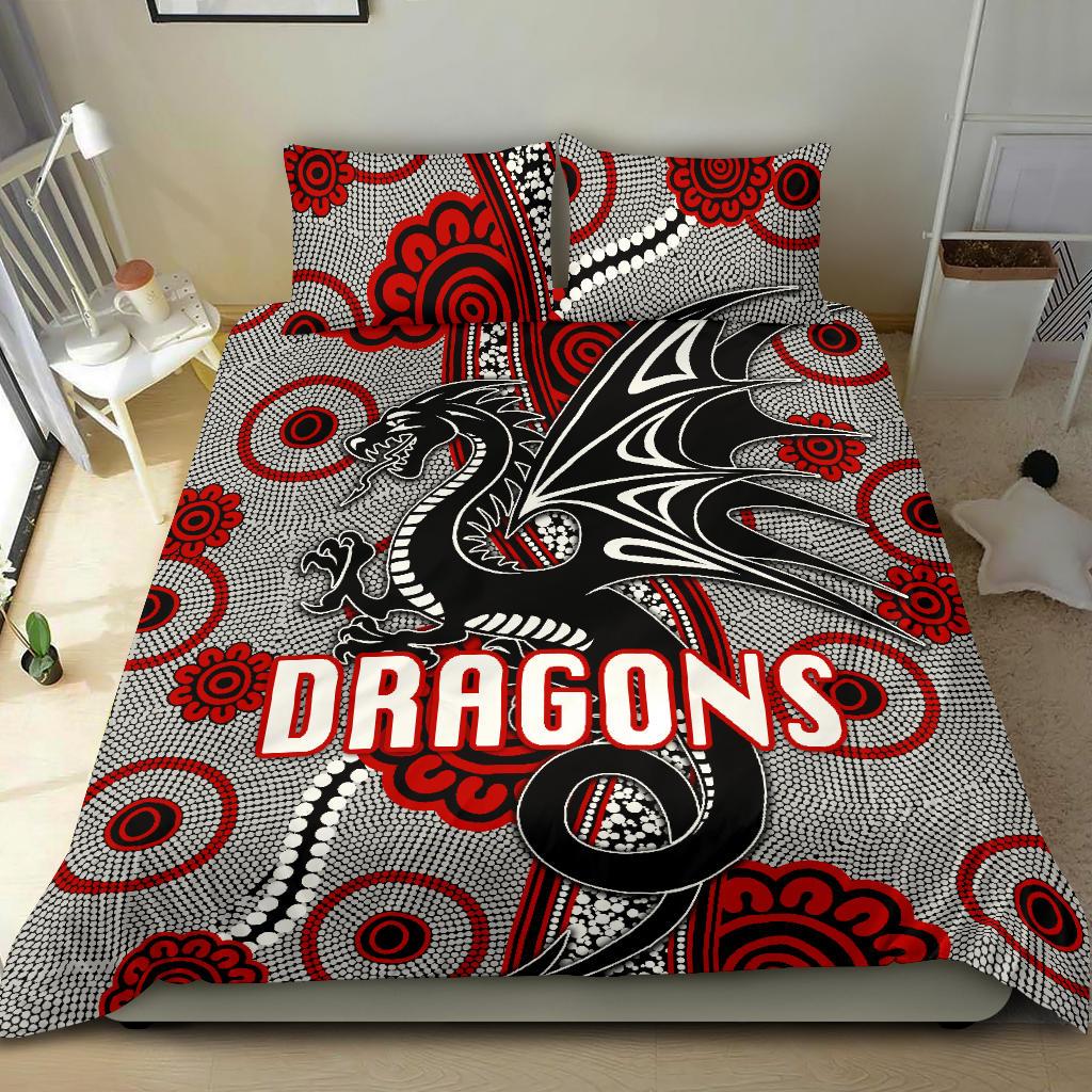 st-george-dragons-bedding-set-unique-indigenous-seamless-dots