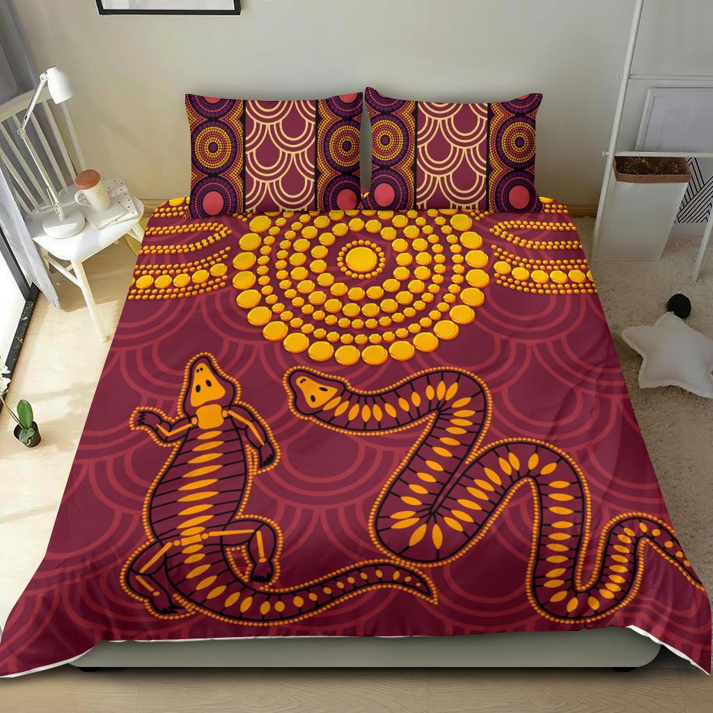 aboriginal-bedding-set-aboriginal-snake-and-alligator