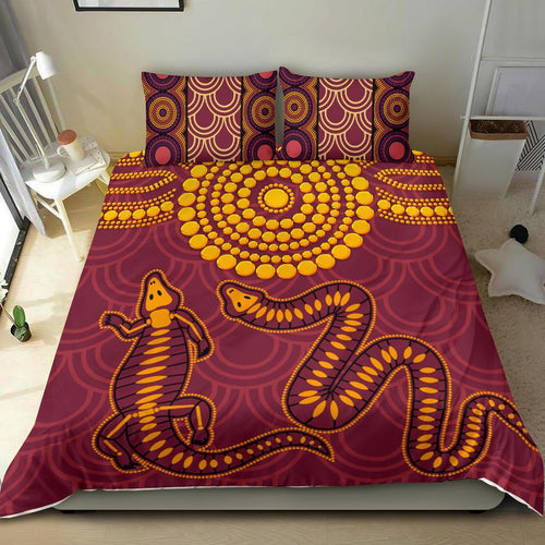 aboriginal-bedding-set-aboriginal-snake-and-alligator
