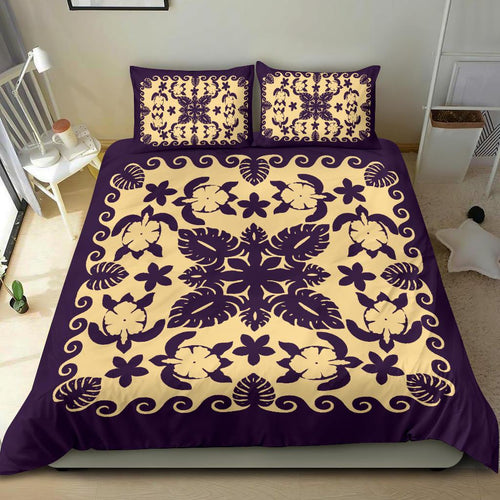 turtle-with-hibiscus-royal-purple-bedding-set