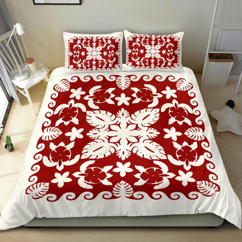 turtle-with-hibiscus-royal-white-bedding-set