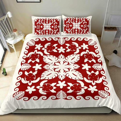 turtle-with-hibiscus-royal-white-bedding-set