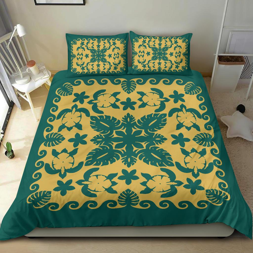 turtle-with-hibiscus-royal-blue-stone-bedding-set