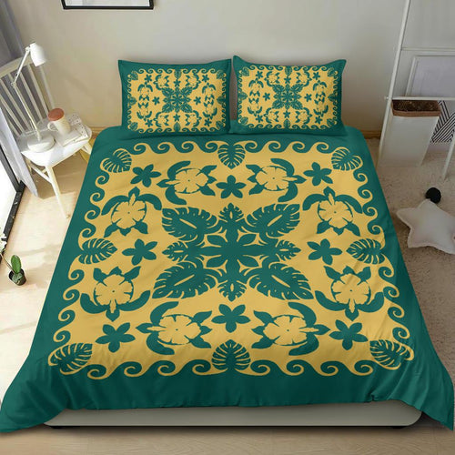 turtle-with-hibiscus-royal-blue-stone-bedding-set