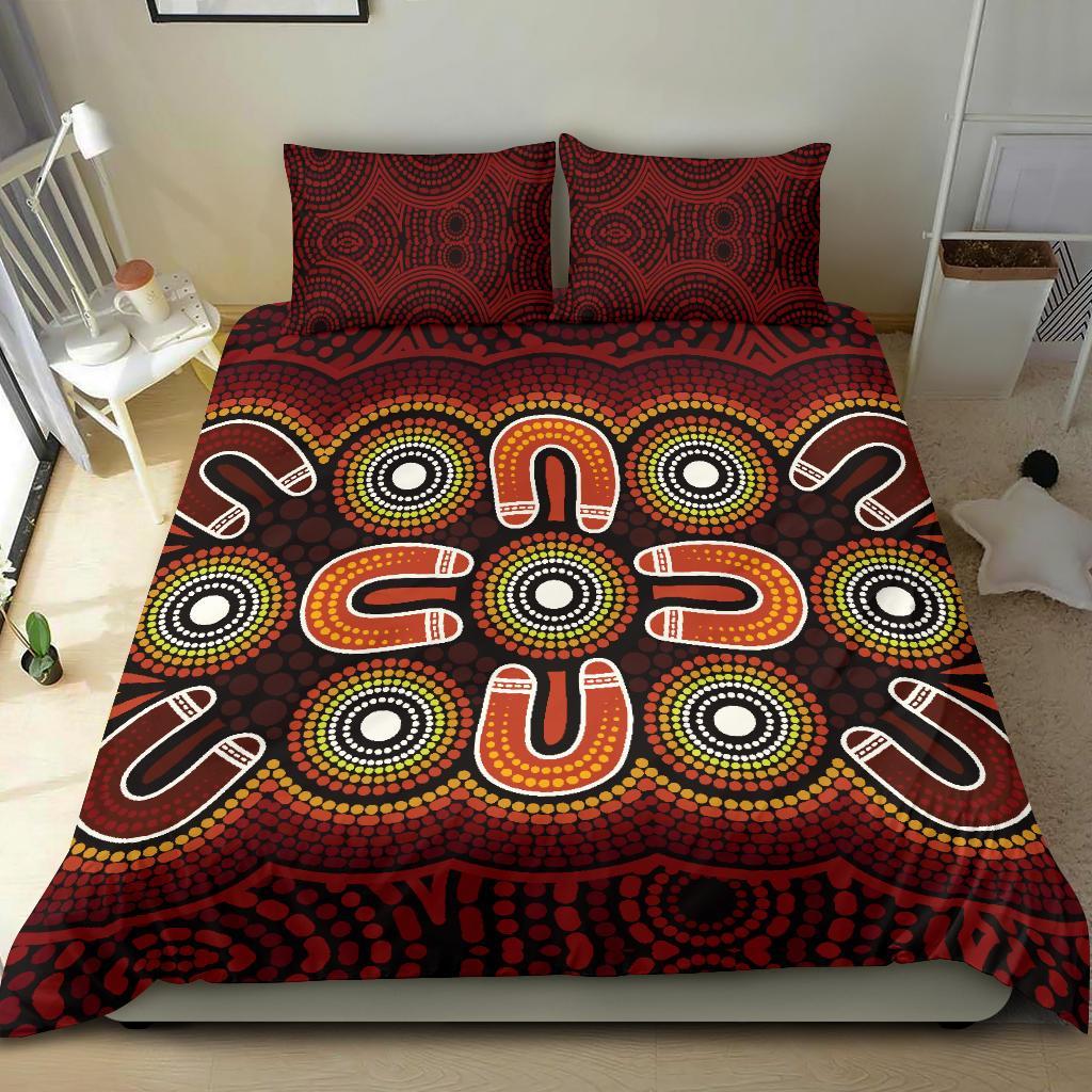 aboriginal-bedding-set-aboriginal-dot-painting-flowers-style