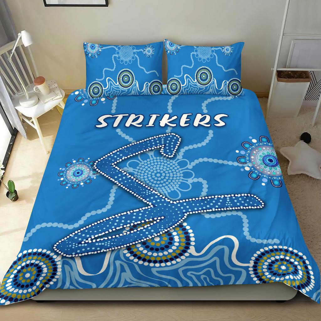 Strikers Bedding Set Indigenous Blue Energy - VibeHoodie