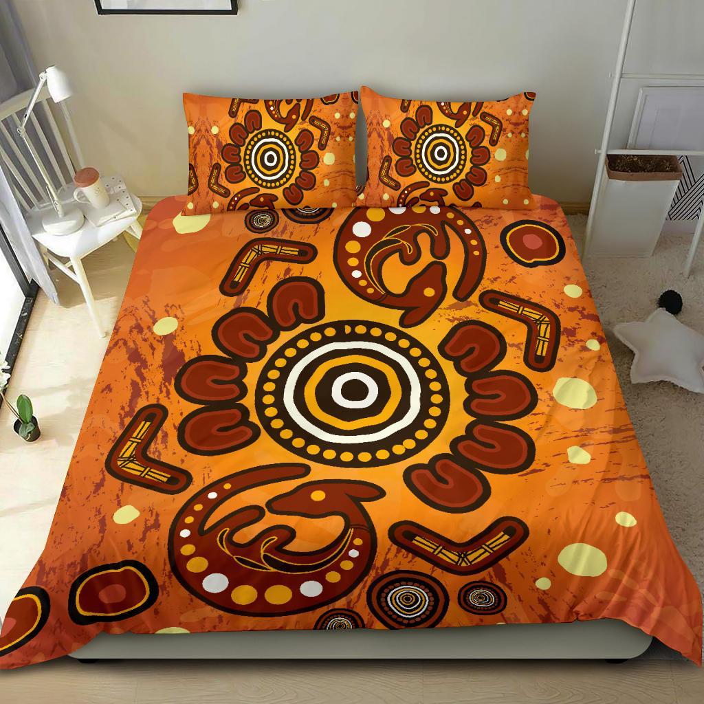 aboriginal-bedding-set-baby-kangaroo-and-dot-painting-patterns