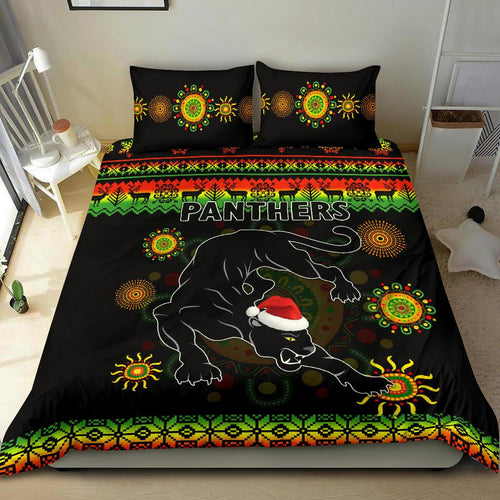 penrith-panthers-christmas-bedding-set-indigenous