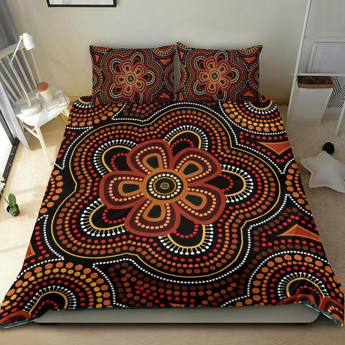 aboriginal-bedding-set-aboriginal-dot-painting-flowers-style-ver02