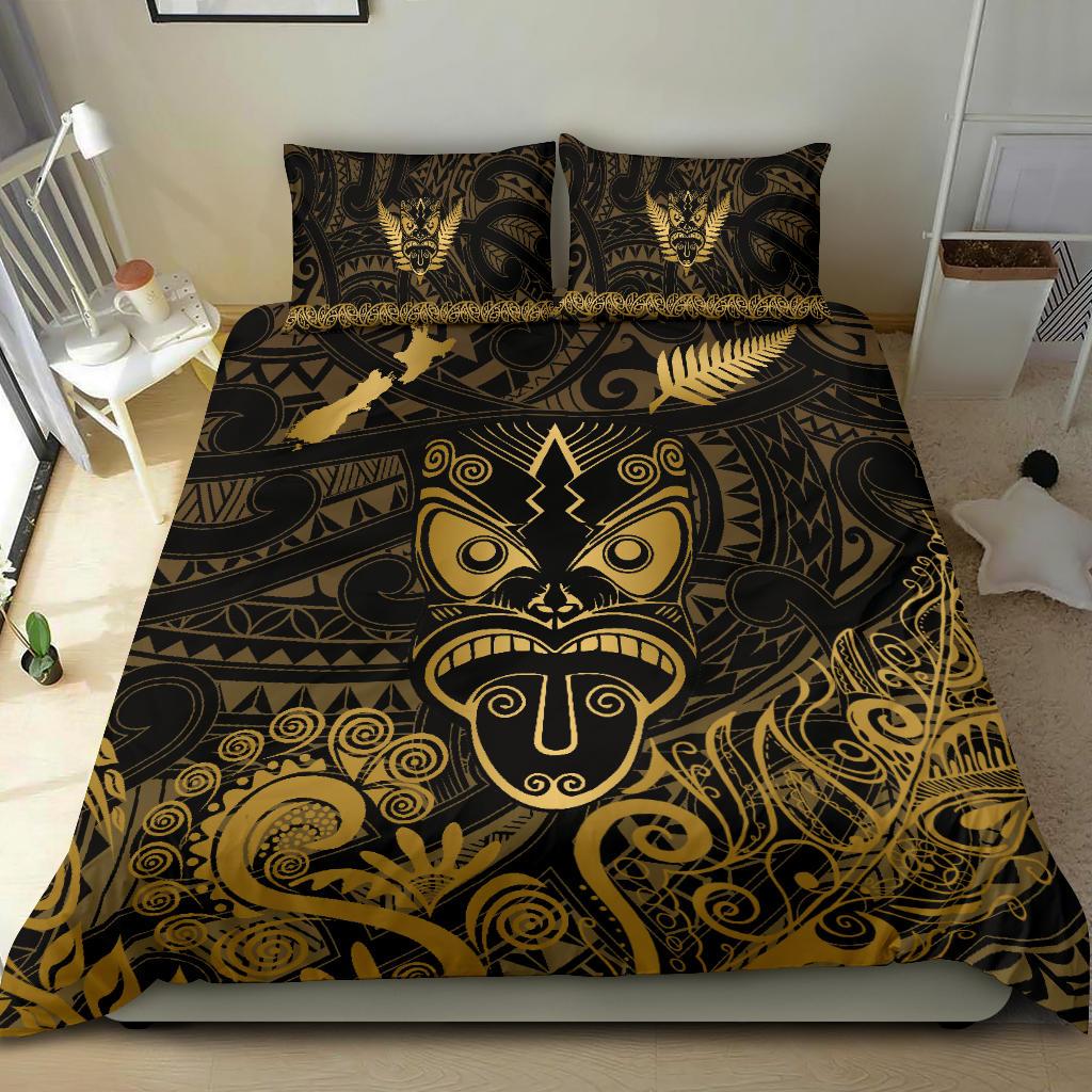 maori-aotearoa-rugby-haka-bedding-set-new-zealand-silver-fern-gold