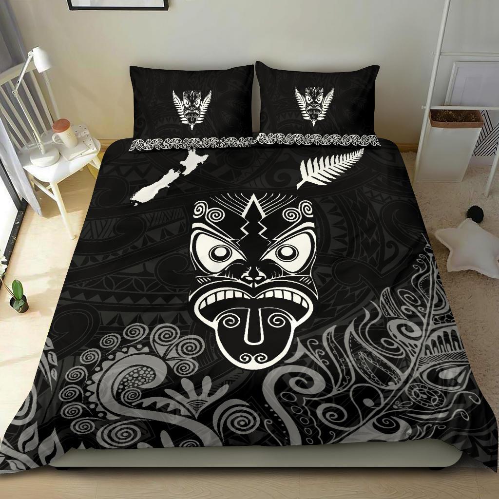 maori-aotearoa-rugby-haka-bedding-set-new-zealand-silver-fern-black