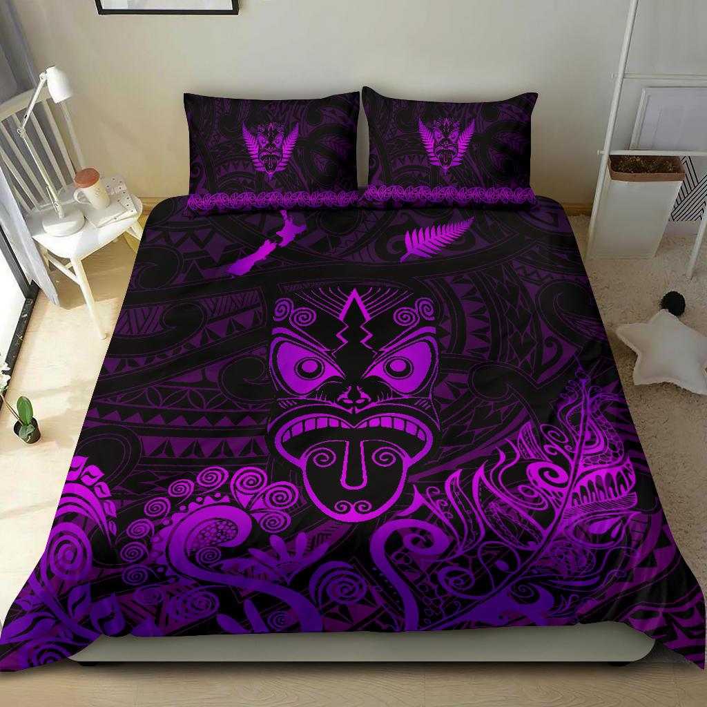 maori-aotearoa-rugby-haka-bedding-set-new-zealand-silver-fern-purple
