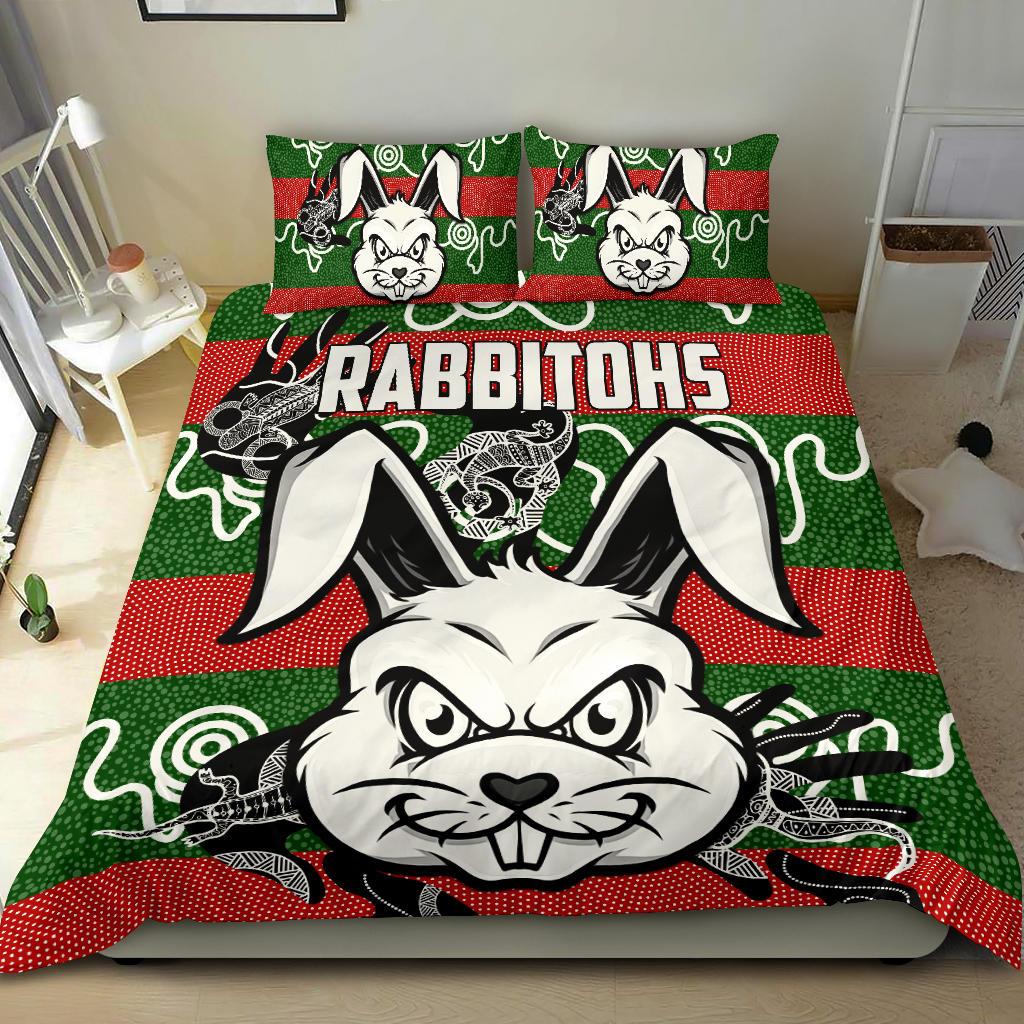rabbitohs-indigenous-bedding-set-rabbit-head
