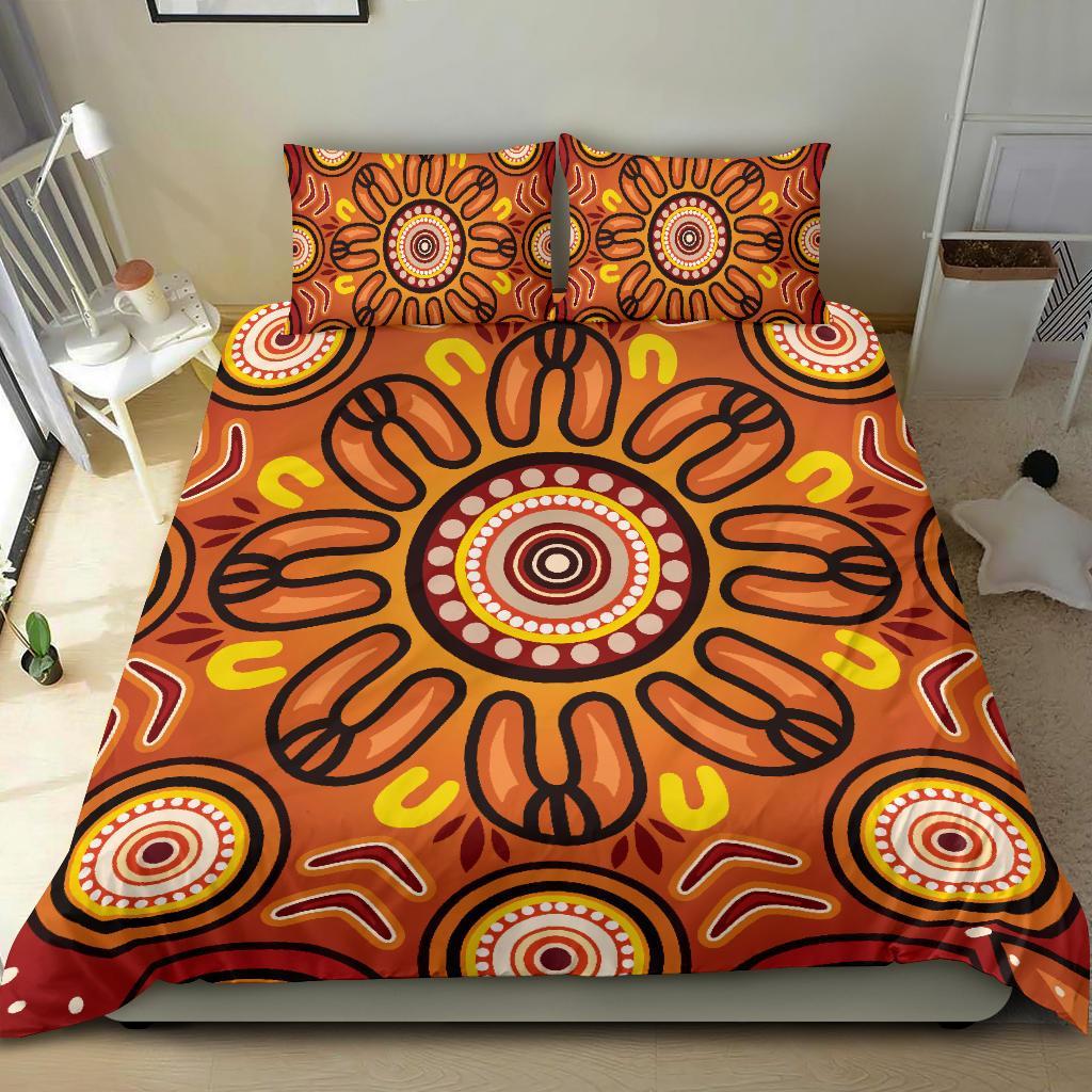 aboriginal-bedding-set-circle-flowers-patterns-ver01