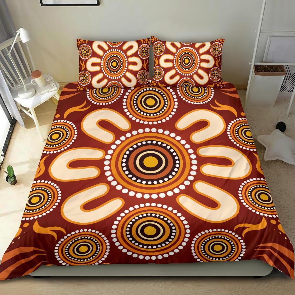 aboriginal-bedding-set-circle-flowers-patterns-ver02