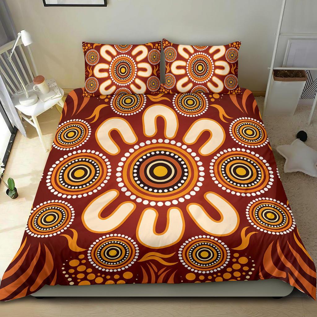 aboriginal-bedding-set-circle-flowers-patterns-ver03