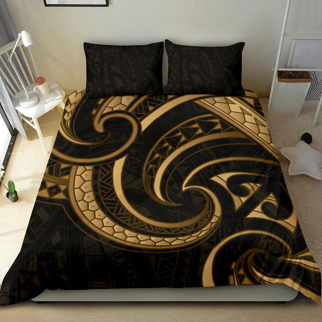 new-zealand-maori-mangopare-bedding-set-polynesian-gold