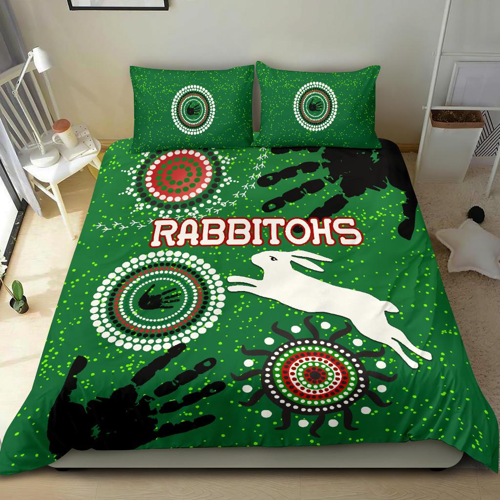south-sydney-rabbitohs-indigenous-bedding-set-country-style