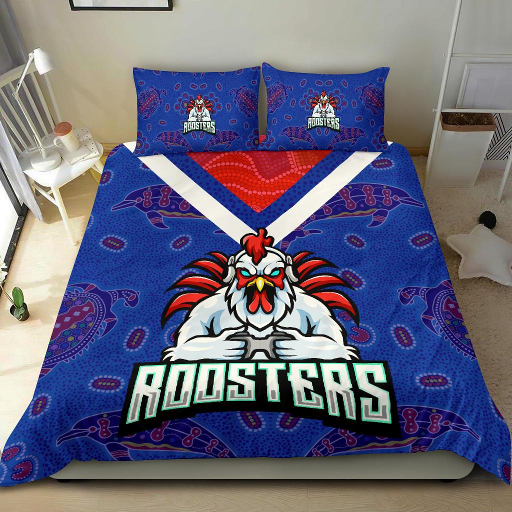 sydney-roosters-indigenous-bedding-set-prairie-style-no-1
