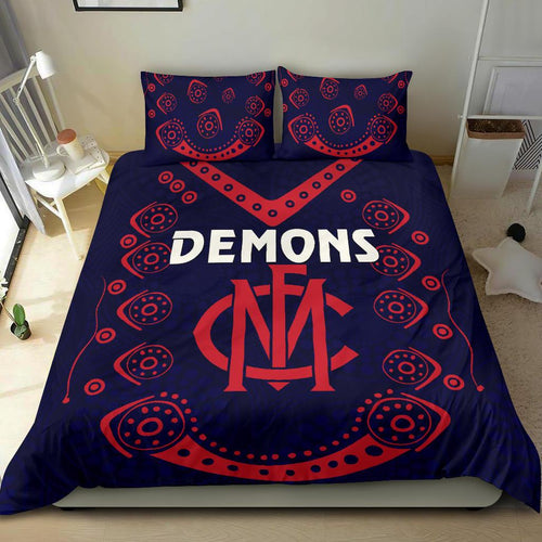 melbourne-demons-indigenous-bedding-set-football